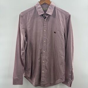 Burberry London 100% Cotton Button Front Long Sleeve Dress Shirt Size 15 / 38